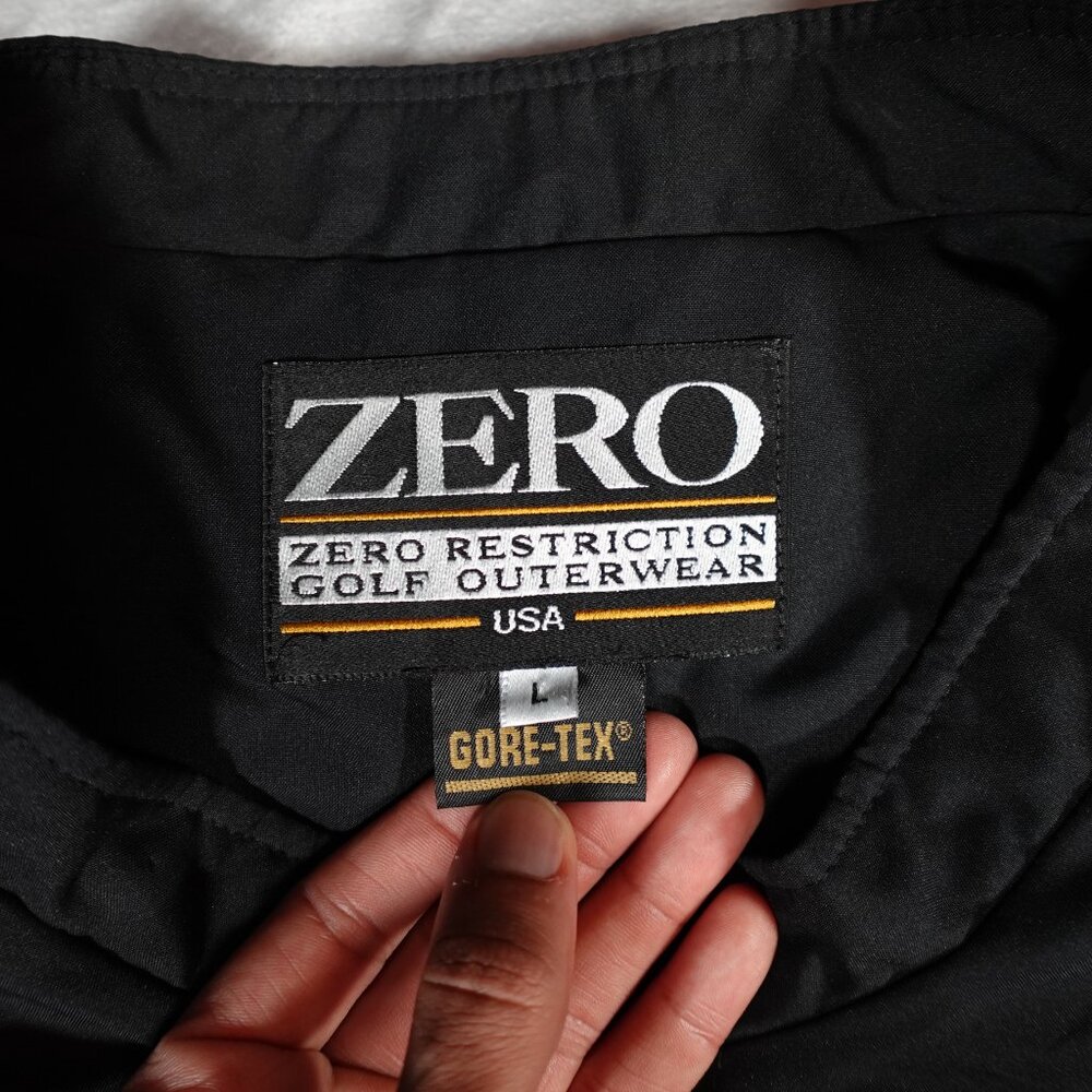 Vintage Zero Restriction Gore Tex Pullover Mens Large Golf Outdoors Black - Picture 7 of 15